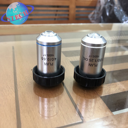 Vật kính 40X (Plan) va 100X (Plan) kính hiển vi sinh học Kruss Đức